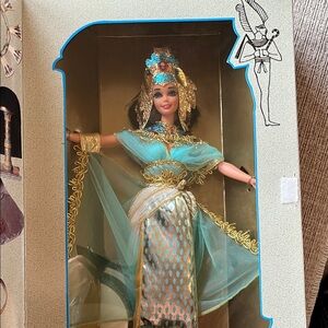 Elegant Egyptian-Inspired Doll with Gold Accents